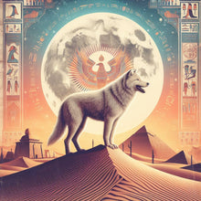 Load image into Gallery viewer, Diamond Painting - Full Round - Ancient Egyptian desert and wolves (40*40CM)