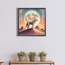 Load image into Gallery viewer, Diamond Painting - Full Round - Ancient Egyptian desert and wolves (40*40CM)