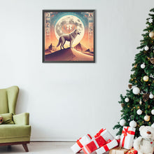 Load image into Gallery viewer, Diamond Painting - Full Round - Ancient Egyptian desert and wolves (40*40CM)