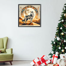 Load image into Gallery viewer, Diamond Painting - Full Round - Ancient Egyptian Culture and Wolves (40*40CM)