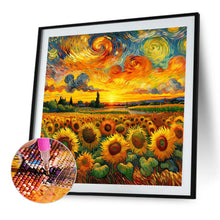 Load image into Gallery viewer, Diamond Painting - Full Round - Color lead painting of sunflower field (40*40CM)
