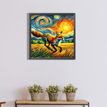 Load image into Gallery viewer, Diamond Painting - Full Round - Colored lead painting of rice field fox (40*40CM)