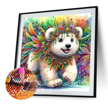 Load image into Gallery viewer, Diamond Painting - Full Round - Indian colored feather white bear (40*40CM)