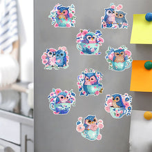 Load image into Gallery viewer, 10 Pcs Full Drill Diamond Painting Magnets Refrigerator for Adults Kids (Owl)