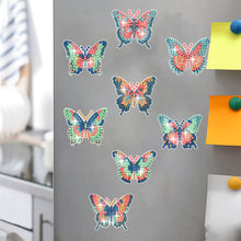 Load image into Gallery viewer, 8 Pcs Full Drill Diamond Painting Magnets Refrigerator for Adult Kid (Butterfly)
