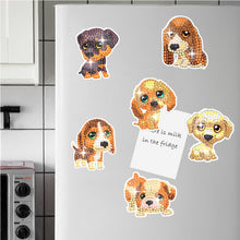 Load image into Gallery viewer, 6 Pcs Full Drill Diamond Painting Magnets Refrigerator for Adults Kids (Dog)