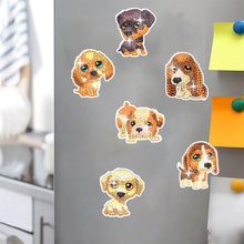 Load image into Gallery viewer, 6 Pcs Full Drill Diamond Painting Magnets Refrigerator for Adults Kids (Dog)
