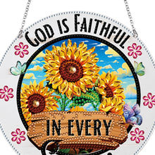 Load image into Gallery viewer, Acrylic Suncatcher Window Door Sign Hanging Decor Garden Decor (God is Faithful)