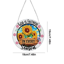 Load image into Gallery viewer, Acrylic Suncatcher Window Door Sign Hanging Decor Garden Decor (God is Faithful)