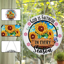 Load image into Gallery viewer, Acrylic Suncatcher Window Door Sign Hanging Decor Garden Decor (God is Faithful)