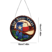 Load image into Gallery viewer, Acrylic Suncatcher Window Door Sign Hanging Decor Garden Decor (God Bless Texas)