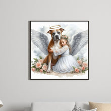 Load image into Gallery viewer, Diamond Painting - Full Round - Angel dog and baby (30*30CM)