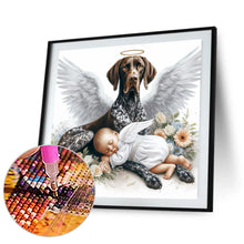Load image into Gallery viewer, Diamond Painting - Full Round - Angel dog and baby (30*30CM)