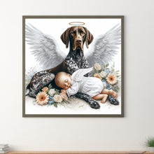Load image into Gallery viewer, Diamond Painting - Full Round - Angel dog and baby (30*30CM)