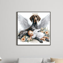 Load image into Gallery viewer, Diamond Painting - Full Round - Angel dog and baby (30*30CM)