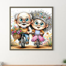 Load image into Gallery viewer, Diamond Painting - Full Round - old couple (30*30CM)