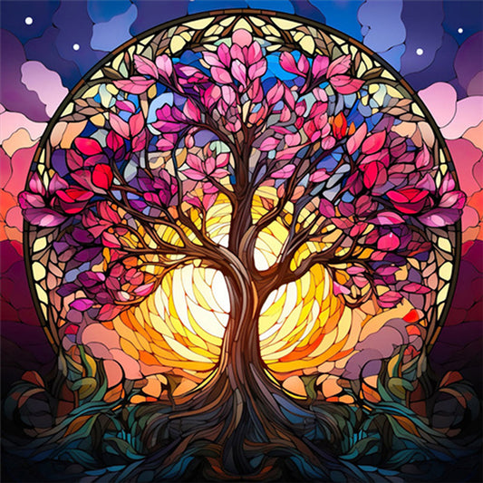 Diamond Painting - Full Square - glass art lucky tree (40*40CM)