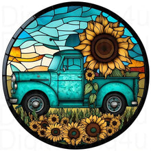 Load image into Gallery viewer, Diamond Painting - Full Round - Round brand sunflower classic car (30*30CM)