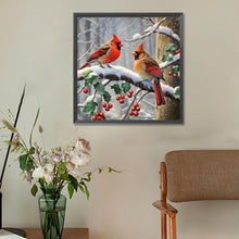 Load image into Gallery viewer, Diamond Painting - Full Round - snow cardinal (30*30CM)