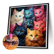 Load image into Gallery viewer, Diamond Painting - Full Round - multi color cat (30*30CM)