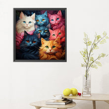 Load image into Gallery viewer, Diamond Painting - Full Round - multi color cat (30*30CM)