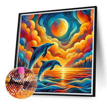 Load image into Gallery viewer, Diamond Painting - Full Round - sunset dolphin (40*40CM)