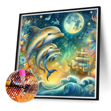 Load image into Gallery viewer, Diamond Painting - Full Round - three dolphins (40*40CM)