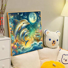Load image into Gallery viewer, Diamond Painting - Full Round - three dolphins (40*40CM)