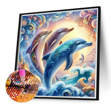 Load image into Gallery viewer, Diamond Painting - Full Round - four dolphins (40*40CM)
