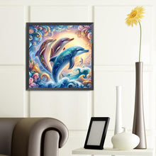 Load image into Gallery viewer, Diamond Painting - Full Round - four dolphins (40*40CM)