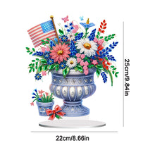 Load image into Gallery viewer, American Flag Special Shape Diamond Painting Desktop Ornament (Flower Vase 1)