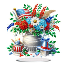 Load image into Gallery viewer, American Flag Special Shape Diamond Painting Desktop Ornament (Flower Vase 2)