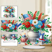 Load image into Gallery viewer, American Flag Special Shape Diamond Painting Desktop Ornament (Flower Vase 2)