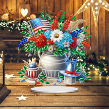 Load image into Gallery viewer, American Flag Special Shape Diamond Painting Desktop Ornament (Flower Vase 2)