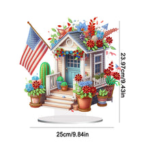 Load image into Gallery viewer, American Flag Special Shape Diamond Painting Desktop Home Ornament (House 4)