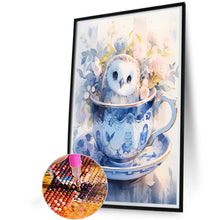 Load image into Gallery viewer, Diamond Painting - Full Round - cup white owl (40*60CM)