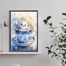 Load image into Gallery viewer, Diamond Painting - Full Round - cup white owl (40*60CM)