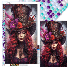 Load image into Gallery viewer, Diamond Painting - Full Round - red hair girl (40*70CM)