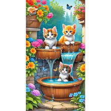 Load image into Gallery viewer, Diamond Painting - Full Round - animals in pool (35*65CM)