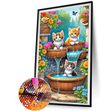 Load image into Gallery viewer, Diamond Painting - Full Round - animals in pool (35*65CM)