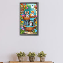 Load image into Gallery viewer, Diamond Painting - Full Round - animals in pool (35*65CM)