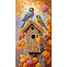 Load image into Gallery viewer, Diamond Painting - Full Round - bird on branch (40*70CM)