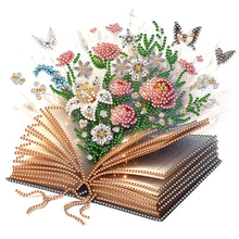 Load image into Gallery viewer, Diamond Painting - Partial Special Shaped - flowers in books (30*30CM)