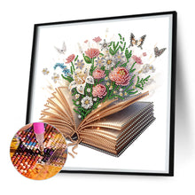 Load image into Gallery viewer, Diamond Painting - Partial Special Shaped - flowers in books (30*30CM)