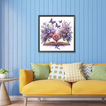 Load image into Gallery viewer, Diamond Painting - Partial Special Shaped - flowers in books (30*30CM)
