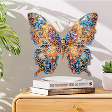 Load image into Gallery viewer, Butterfly Desktop Diamond Art Kits Diamond Art Tabletop Decor Home Office Decor