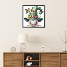 Load image into Gallery viewer, Diamond Painting - Partial Special Shaped - spring butterfly gnome (30*30CM)