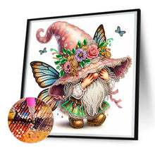 Load image into Gallery viewer, Diamond Painting - Partial Special Shaped - spring butterfly gnome (30*30CM)
