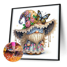 Load image into Gallery viewer, Diamond Painting - Partial Special Shaped - spring butterfly gnome (30*30CM)