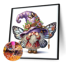 Load image into Gallery viewer, Diamond Painting - Partial Special Shaped - spring butterfly gnome (30*30CM)